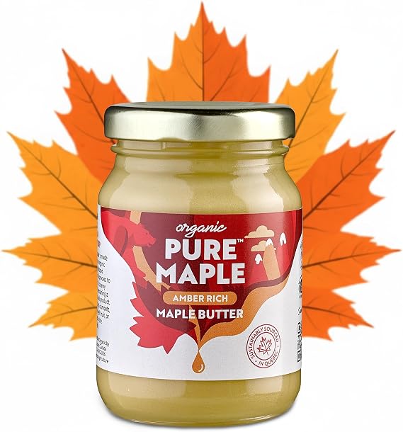 Pure Maple 100% Canadian Organic & Dairy-Free Maple Butter, 160g