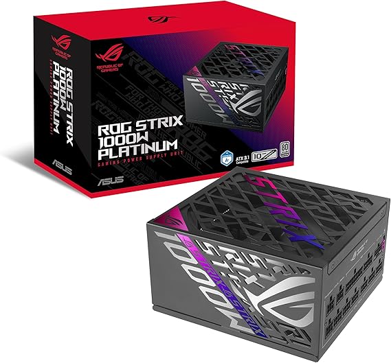 ASUS ROG Strix 1000W Platinum Güç Kaynağı | 80 PLUS & Cybenetics Platinum, Tam Modüler, ATX 3.1, PCIe 5.1, GaN MOSFET, GPU Öncelikli IVS, 0dB Teknolojisi, 10-Yıl Garanti