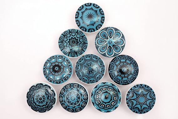 10 x Mixed Retro Flower Ceramic Knobs Door Knobs Cupboard Drawer Handles