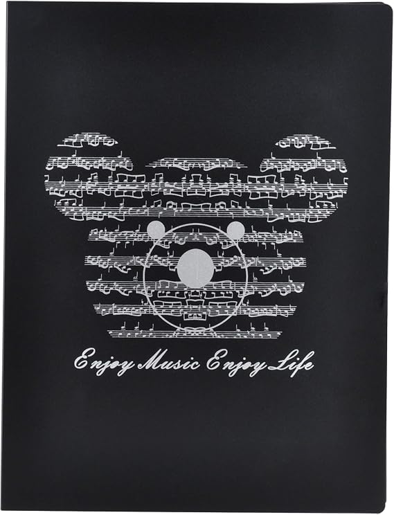 Music File Folder A4 Size Sheet Music Folder Paper Documents Music Themed 40 Pockets Storage Folder