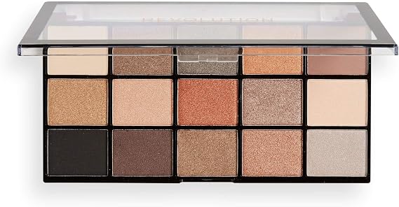 Revolution Reloaded Eyeshadow Palette, Fundamental, 15 Shades, 16.5 g