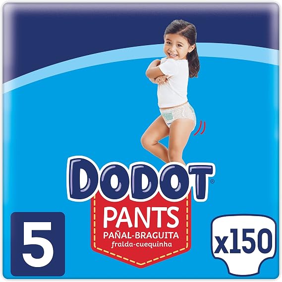 Dodot Baby Diapers Pants Size 5 (12-17 kg), 150 Diapers, 360° Adjustment Anti-Leak Diaper-Panty