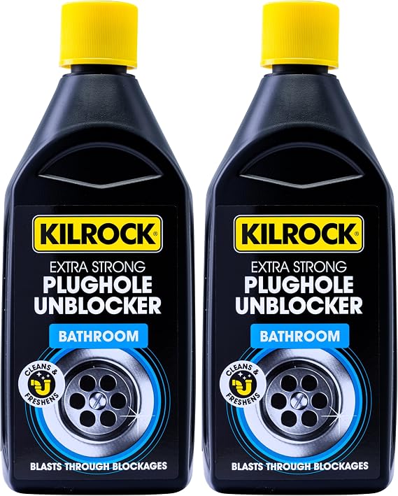 Kilrock Plughole Unblocker Bathroom 500ml X2 Pack