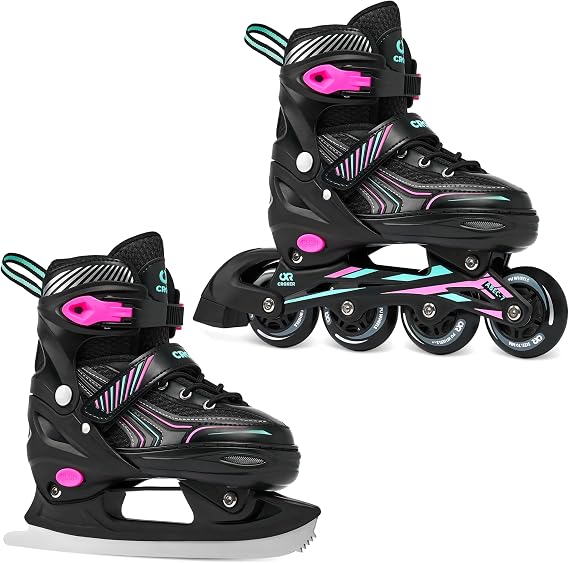 Optima 2-in-1 Ice Skates Inline Skates Black/Mint