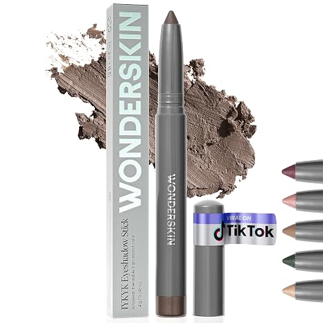 Wonderskin IYKYK Eyeshadow Pencil - Long Lasting Eyeshadow Pencils Smudge-proof and Waterproof Shimmer Eyeshadow Pencil with Built-in Sharpener (Ash)