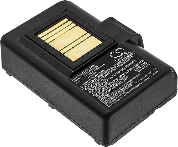 交換用バッテリー Zebra QLN220、QLn220HC、QLN320、QLn320HC、ZQ500、ZQ510、ZQ520、ZQ521、ZQ610、ZQ610HC、ZQ620、ZQ620HC、ZR620HC。 38、ZR。 628、P/N:BTRY-MPP-34MAHC1-01 2200mAh/7.4V