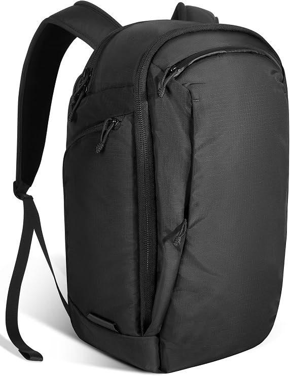 ALPAKA Traverse Backpack, 25L Travel Laptop Backpack Black Axoflux 210D