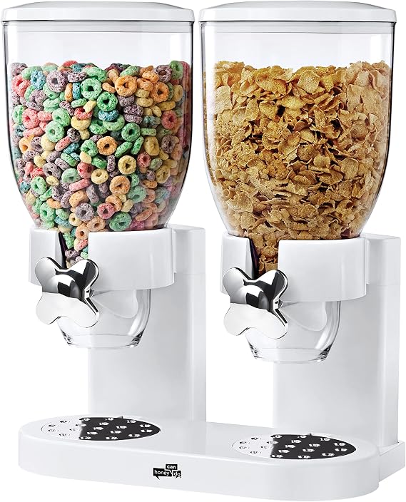 Honey Can Do Original Double Dispenser W/C, White, White/Chrome