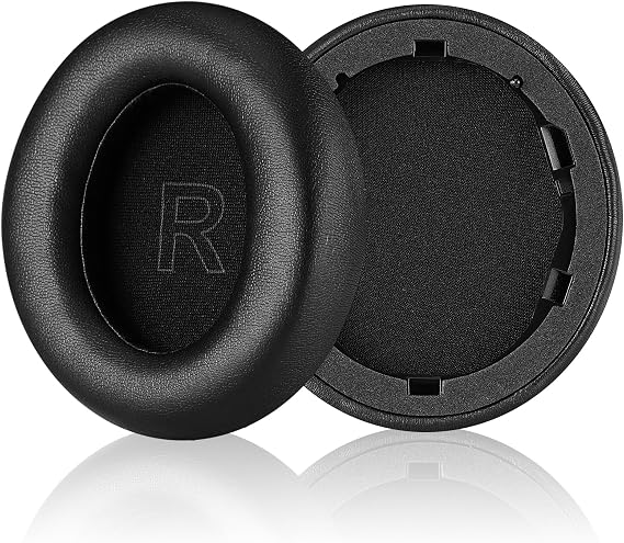 Profesyonel yedek kulak yastığı, Anker Soundcore Life Q30 / Q35 kulaklık ile uyumlu, birinci sınıf hafızalı köpük ve protein ciltli (siyah)