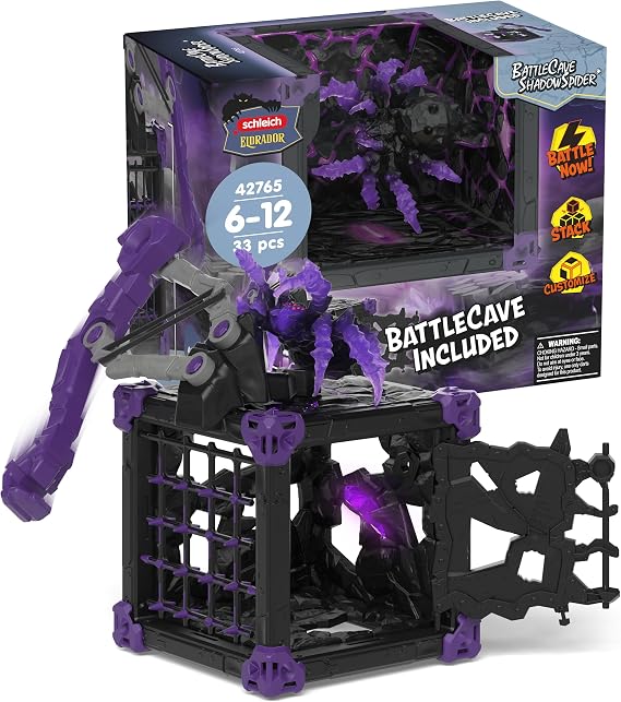 Schleich Eldrador - 33Pc Battlecave Shadow Spider Playset - Kids 7+ | 42765