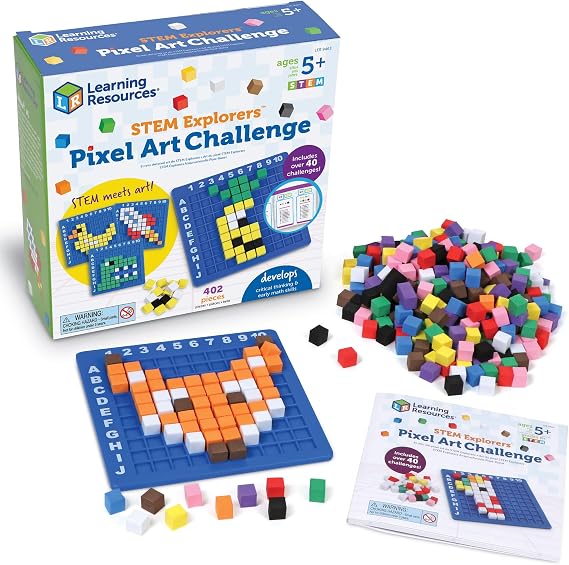 Learning Resources STEM Explorers Pixel Art Challenge, Basic Coding Ages 5+