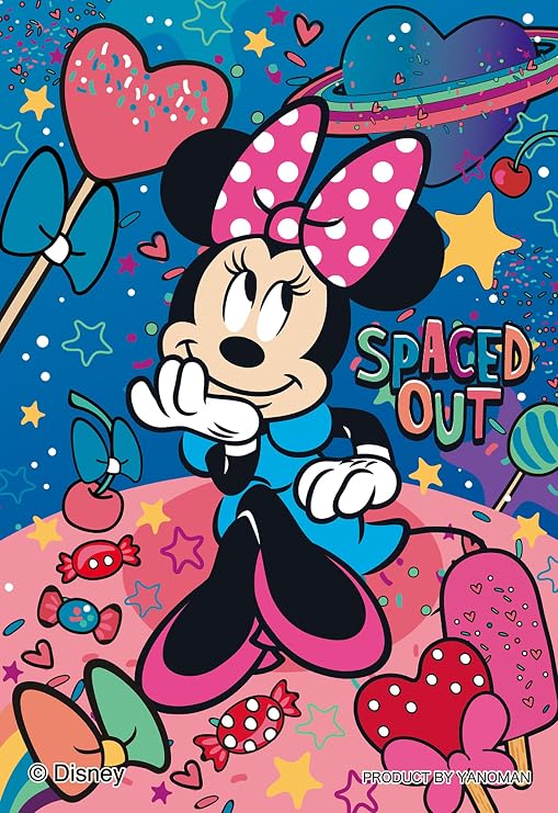 Yanoman 70-83 Disney Portable Jigsaw Puzzle, Made in Japan, Cosmic Candy/Minnie Mouse, 2.3 x 3.4 inches 5.9 x 8.6 cm, 70-83, Jigsaw Puzzle, Includes 1 Sleeve, Pieces Request Paper