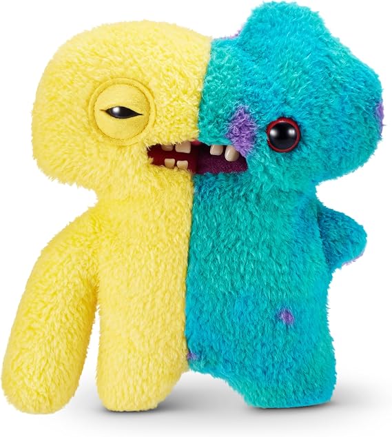 Fuggler Misfit Monsters 9-inch by ZURU, Funny Ugly Monster Plush Toy, Soft Doll Plushies for Kids and Adults (Squidge & Gaptooth Mcgoo)