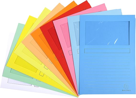 Exacompta 10 window folders plastic-free Super assorted