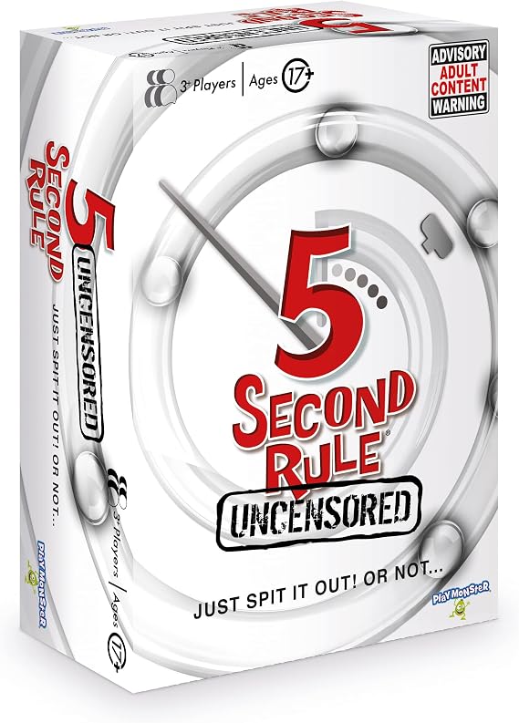 PlayMonster 5 Second Rule Uncensored - Quickfire Card Game for Adult Party Fun - Drinking Games - Ages 17+