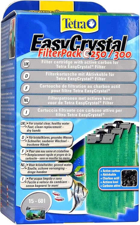 Tetra EasyCrystal Filter Pack C250/300 Filter Material with Activated