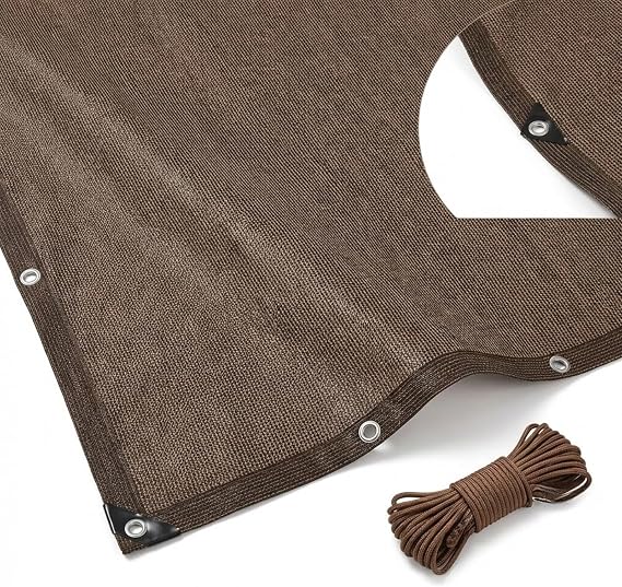 Outdoor Shade Net 90% UV Protection, Breathable Tarp with Grommets, 2.5x3m, 3x8m, 3.5x10m for Garden, Greenhouse, Patio, Pergola - Versatile Sunshade Solution