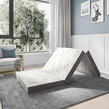 Panana Tri Fold Gel Memory Foam Mattress | Portable Folding Pad, Guest Bed with Washable Cover (Double / 10cmThick)
