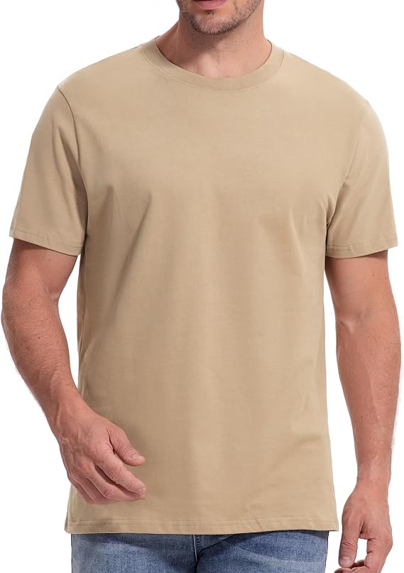 Men's 100% Cotton Heavy Fabric (240 GSM Soft Short Sleeve T-Shirt