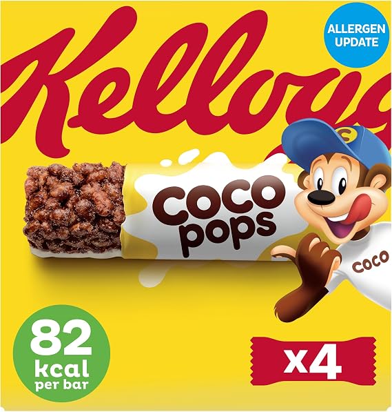 Kellogg's Coco Pops Cereal Milk Snack Bars 4 x 20g