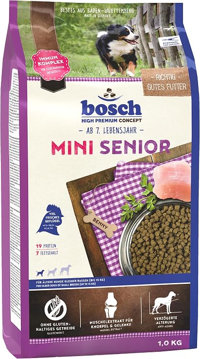 Bosch Mini Senior Küçük Irk Yaşlı Köpek Maması 2.5 kg [Enerji Sınıfı A+]