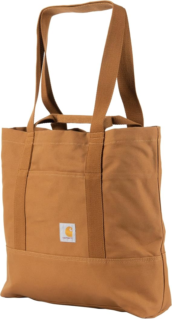 Carhartt Unisex's Vertical 18l Tote Bag, Firm Duck Cotton Material W/Hand and Shoulder Straps, One Size