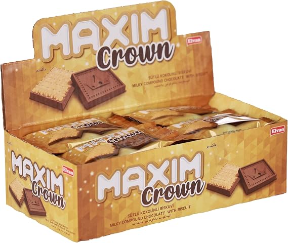 Maxim Crown Kakaolu Bisküvi 10 Gr. 24 Adet (1 Paket)