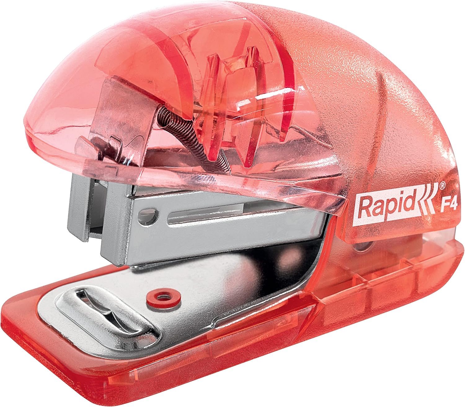 Esselte Rapid Mini Stapler, Top Loading, 10 Sheet Capacity, Integrated Staple Remover, Small, Home, Office, School Use, Staples Included, Colour'Breeze Range, Coral 5001531