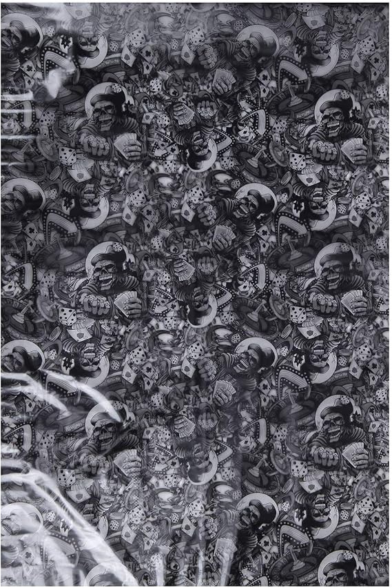 Hydrographic Film - Water Printing - Hydro Dipping - Rolling Bones - 1 Meter