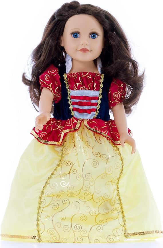 Little Adventures人形用プリンセスドレス 複数のプリンセススタイル イエロー Little Adventures41310
