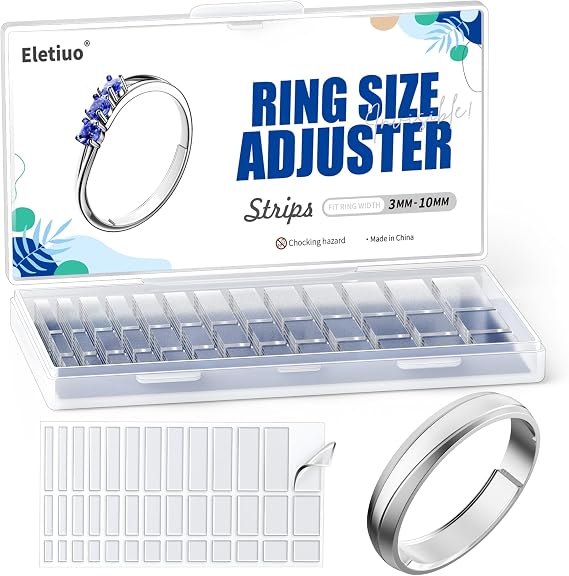 Ring Size Adjuster Loose Rings Invisible Reducer Jewelry Guard Sizer Tightener, Fitter, Reducer for Wide Rings, Multiple Resizer-6 Sheets /234 Pcs (Transparent)