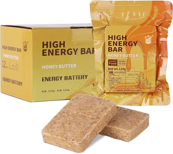 Honey Butter Flavour Emergency Food, High Energy Biscuits, 12 Pack