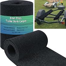 18ftx 18in Boat Trailer Bunk Carpet 2Pack,Boat Trailer Carpets,8mm Thickness Trailer Carpet,Jet Ski Bunks Boat Trailer Bunks(Black)