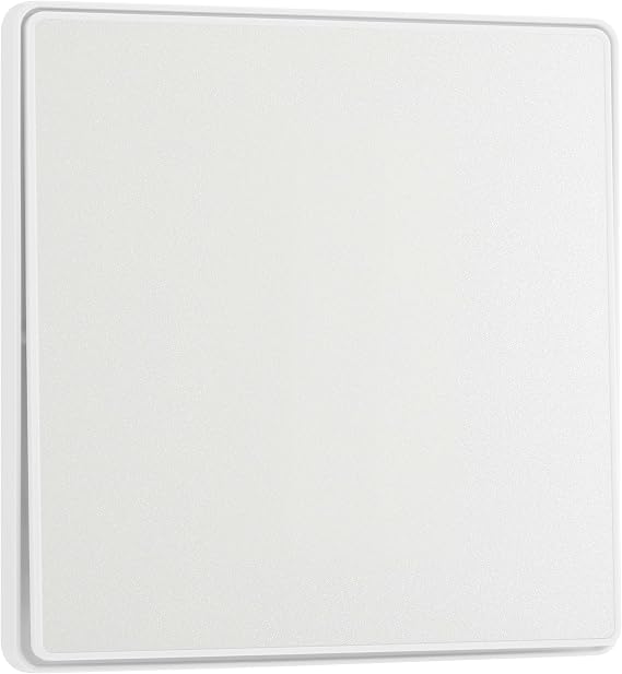 BG Electrical Single Wall Light Switch, 2-Way, Edge-to-Edge Rocker, Screwless Appearance, Round Edges, Evolve, Pearlescent White, 20A, 16AX, PCDCL12EW