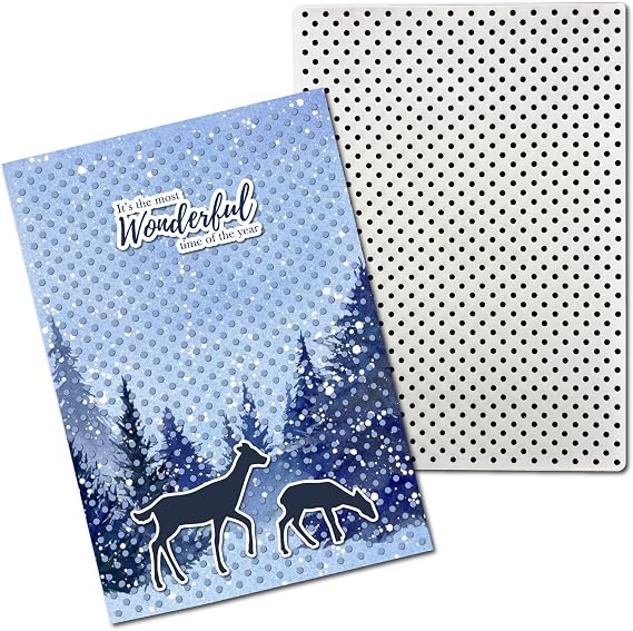 Dots Background Plastic Embossing Folders for Card Making Christmas Dots Snowfall Embossing Folder for Scrapbooking Paper Crafts Decoration 5.5"x8.7"