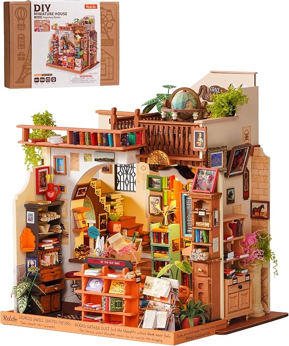 Rolife DIY ミニチュア書店キット 大人用 - ページストリーブックマスターレベル