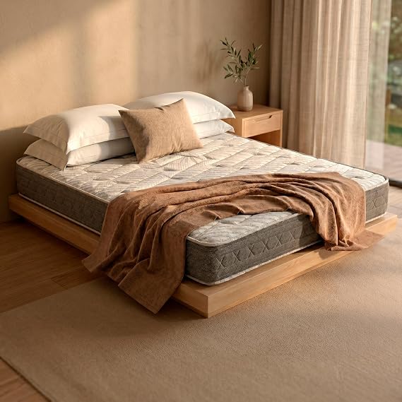 ROYAL SLEEP - Memory Foam Mattress Carbon and Bioceramic Thread | 135 x 190 | Height 25 cm | High Firmness | High End | Anti-Stress and Regenerating Effect | Ceramic Plus