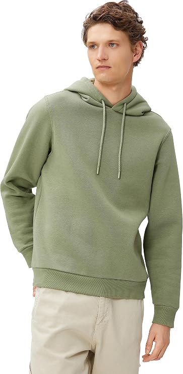 Basic Kapşonlu Sweat Uzun Kollu Şardonlu