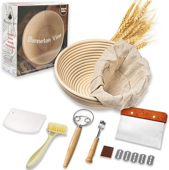 Sourdough Starter Kit, Bread Banneton Proofing Basket