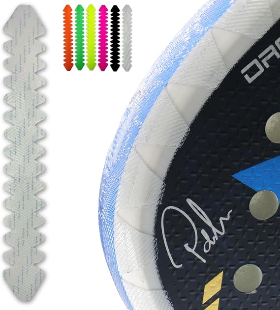 Transparent Padel Racket Protector - Calendered Vinyl Padel Racket Protector - Side Edge Protection - Ideal Padel Accessories - Toothed Padel Protector - 60 x 420 mm