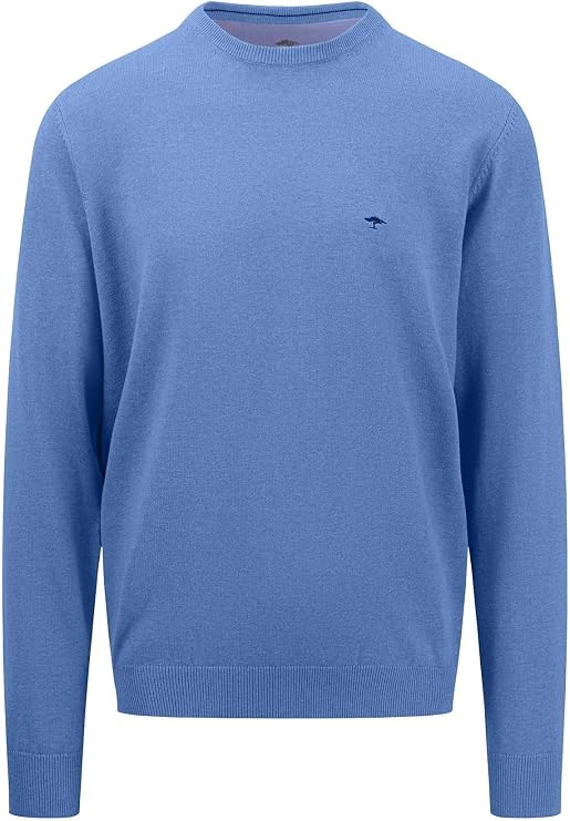 FYNCH-HATTON Fine Knit Pullover with O-Neck 100% Cotton