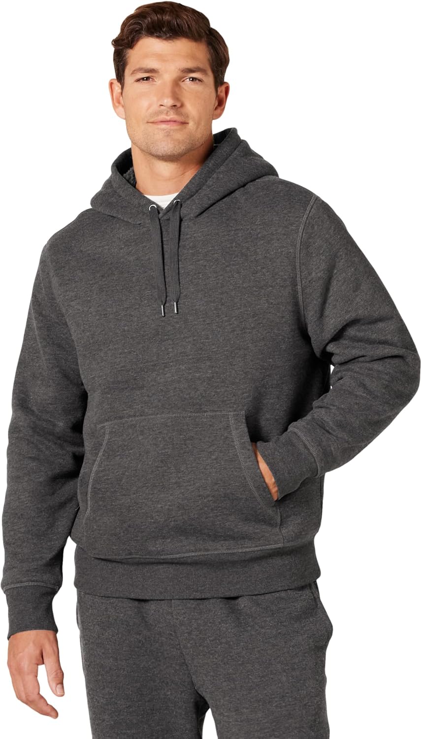 Amazon Essentials Men's Sherpa-Lined Fleece Pullover Hoodie