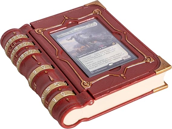 MTG Commander EDH Command Zone/Tray for Magic The Gathering - With Damage, Cast & Life Counters. Store your Commander Deck's Dice & Tokens inside (up to 30 Sleeved Cards)- MTG Accessories Gift (Red)