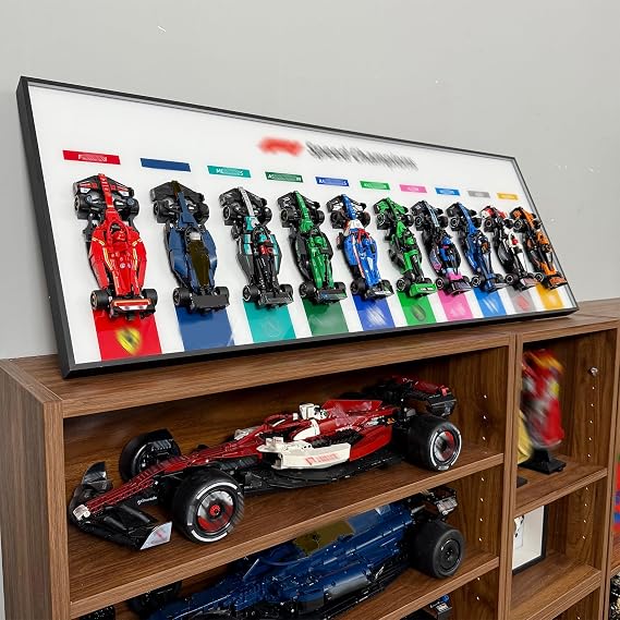 Display Frame Compatible with Lego Speed Champions F1 66802,No Models