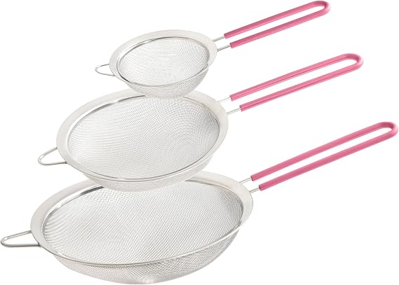 Wiltshire Set of 3 Sieves, Stainless Steel Fine Wire Mesh Strainer