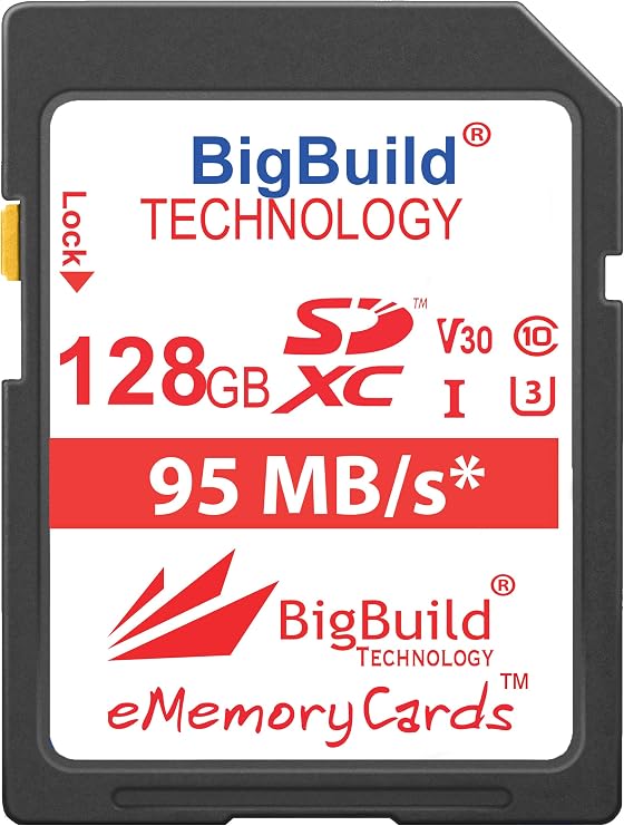 128GB UHS-I U3 95MB/s Memory Card For Canon IXUS series including 160/162/165/170/175/177/180/185/190/285 HS and more Camera