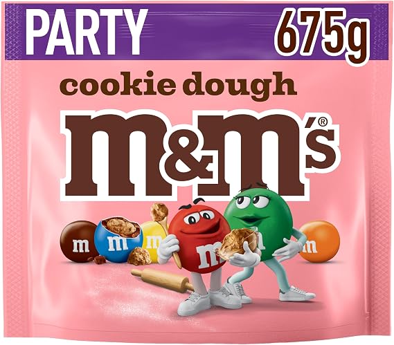 M&M’s Cookie Dough Milk Chocolate Crispy Centre Sweets Bag, 675g