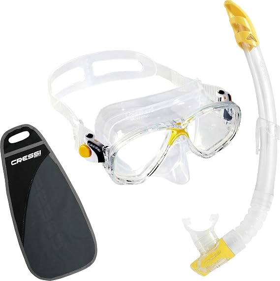 Cressi Adult Premium Quality Snorkeling Set | Marea & Gamma Combo made in Italy: quality since 1946