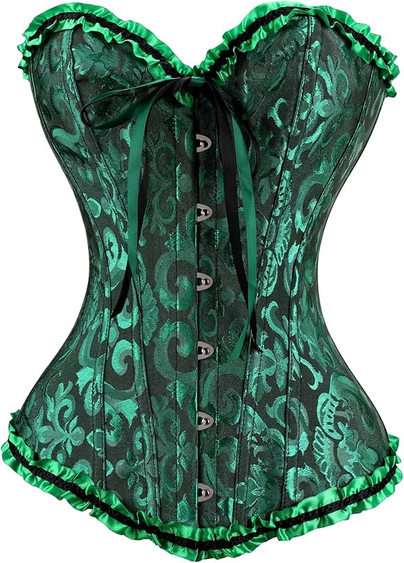 Corset Tops for Women,Bustier Shapewear Lingerie,Lace Tied Renaissance Overbust Corset Push Up Bodysuit