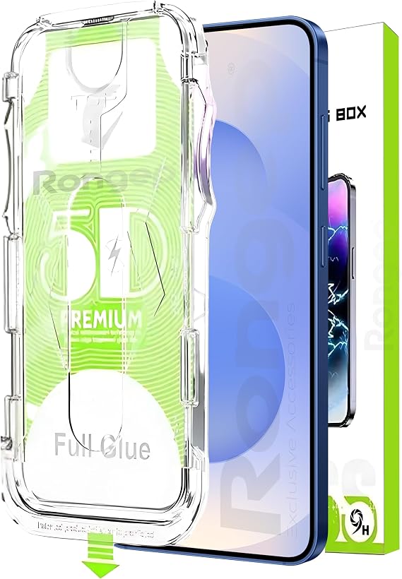 Rongep [Kolay-Kurulum] Samsung Galaxy S25 için Ekran Koruyucu Netlik ve Dokunmatiği Etkilemeyen Darbelere Dayanıklı Otomatik Toz Toplayan Hizalama Aparatlı Samsung S25 Ekran Koruyucu